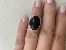 Oval black onyx for sale  ALCESTER