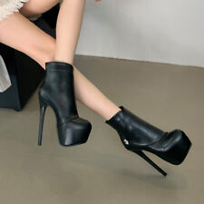 Botas femininas da moda plataforma 16cm salto alto sapatos tornozelo festa plus size comprar usado  Enviando para Brazil