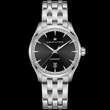 Relógio masculino automático Hamilton Jazzmaster H32475130 mostrador preto 40mm  comprar usado  Enviando para Brazil