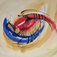 Peça de arte abstrata original artista desconhecido, usado comprar usado  Enviando para Brazil