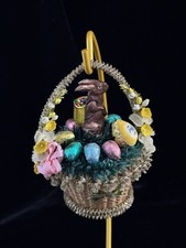 Boneco raro vintage Blumchen cesta de Páscoa folha de coelho chocolate enfeite de ovo, usado comprar usado Boneco raro vintage Blumchen cesta de Páscoa folha de coelho chocolate enfeite de ovo, usado comprar usado  Enviando para Brazil