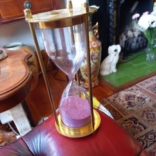 Rarevintage brass hourglass for sale  LONDON