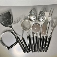Gran Lote 10 Utensilios de Cocina Ekco Vintage Mango Negro Servir Cocina segunda mano  Embacar hacia Mexico