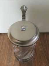 Glaskrug liter zinndeckel gebraucht kaufen  München