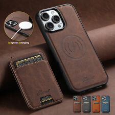Capa carteira magnética segura couro Mag suporte para iPhone 16 15 Pro Max 14 13 12 comprar usado  Enviando para Brazil