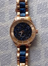 Relógio feminino Invicta Angel ouro rosa com mostrador azul brilhante pulseira de esmalte comprar usado  Enviando para Brazil