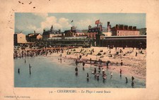 Cpa cherbourg plage d'occasion  Gennevilliers