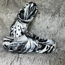 Crocs clássico tamanco de mármore preto branco masculino tamanho 11 sapatos slip on impermeável, usado comprar usado  Enviando para Brazil