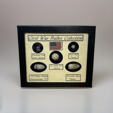 Balas de colección inicial de la Guerra Civil Americana en vitrina (5 piezas) con certificado de autenticidad segunda mano  Embacar hacia Mexico