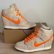 Tênis Nike Dunk Sky High Hidden Wedge Tan/Metálico Org Feminino 543257-200-Tamanho 8 comprar usado  Enviando para Brazil