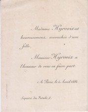 1884 faire part d'occasion  Toulouse-