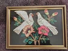 Vintage framed needlepoint for sale  GREAT YARMOUTH