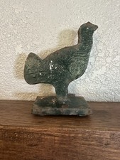Pátina verde vintage hierro fundido pájaro galería tiro objetivo decoración primitiva segunda mano  Embacar hacia Mexico