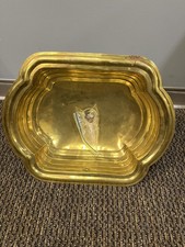 Antiga pia de latão maciço oval sem laca decoração de pia de vaso de banheiro comprar usado  Enviando para Brazil
