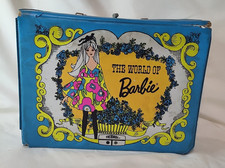 Lancheira de vinil The World Of Barbie 1971 vintage com garrafa térmica azul comprar usado  Enviando para Brazil
