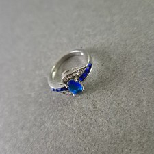 Eleganter silberring blauem gebraucht kaufen  Wuppertal