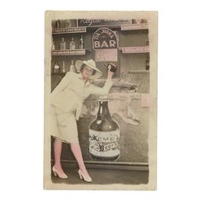 Usado, Cartão postal foto vintage mulher no Tia Juana Bar Acme Beer Coors placa Long Beach comprar usado  Enviando para Brazil