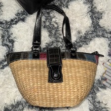 Usado, Bolsa de ombro de palha nova em folha com um toque de destaque de cor comprar usado Usado, Bolsa de ombro de palha nova em folha com um toque de destaque de cor comprar usado  Enviando para Brazil