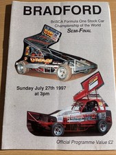 Stock car programme for sale  BURTON-ON-TRENT