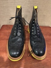 Botas de couro masculinas McNairy ponta de asa - Preto com solas amarelas - Novas e não usadas! comprar usado  Enviando para Brazil