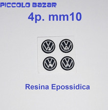 4 Adesivi Volkswagen mm.10 in Resina Epossidica stemma logo   Chiavi Auto na sprzedaż  Wysyłka do Poland