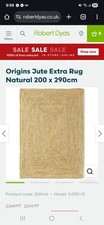 Large jute rug for sale  LONDON