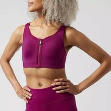 Sutiã Athleta Advance com zíper frontal B-DD esportivo fúcsia náilon atlético tamanho 38DD comprar usado  Enviando para Brazil