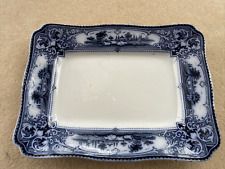 Prato de Carne Antigo Ford Sons Ltd Transferware Verona Burslem Azul Branco Grande comprar usado  Enviando para Brazil