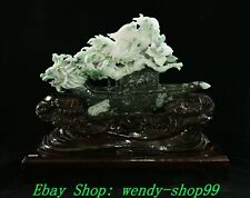 Usado, Estátua de navio barco 13" porcelana natural verde esmeralda jadeíta dragão fênix comprar usado  Enviando para Brazil