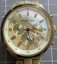 Relógio Michael Kors Jet Set MK-5217 Bege Dourado, Pulseira Leve, Funciona, Novo Batt comprar usado  Enviando para Brazil