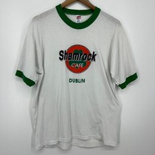 Usado, Camiseta Shamrock Cafe Vintage Campainha Tamanho Adulto G Branco Verde EUA Soffe comprar usado  Enviando para Brazil