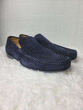 Usado, Mocassim Paul Fredrick Masculino Tamanho 11 Azul Marinho Camurça Sapato Slip On comprar usado  Enviando para Brazil