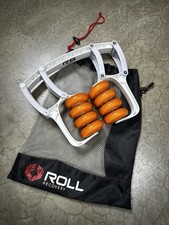 Rolo de massagem de tecido profundo Roll Recovery R8 alívio da dor muscular 8 rodas perna branco comprar usado  Enviando para Brazil