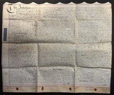 1737 indentured deed for sale  BEDFORD