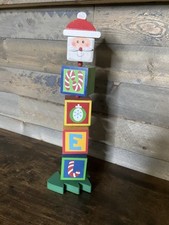 Christmas wooden block for sale  New Iberia