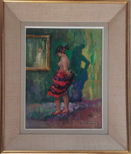 Tableau huile bois d'occasion  Montluçon