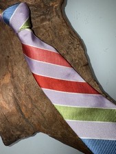 Usado, Tie Brooks Brothers 346 tecido importado de algodão seda listras diagonais multicoloridas comprar usado  Enviando para Brazil