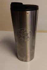 Caneca copo de viagem Starbucks prata cinza aço inoxidável gravado 16 oz usada, usado comprar usado  Enviando para Brazil