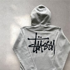 Stussy grey hoodie for sale  ALTRINCHAM