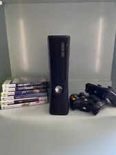 Console preto Microsoft Xbox 360 S 4GB com controles e 6 jogos, usado comprar usado  Enviando para Brazil