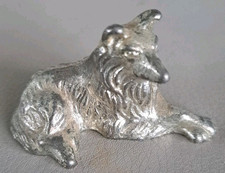 Vintage pewter collie for sale  LLANELLI