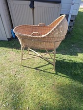 vintage wicker moses basket for sale vintage wicker moses basket for sale BISHOP AUCKLAND