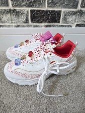 Tênis Feminino Skechers D'Litez Love Branco/Vermelho Tamanho 9.5 comprar usado  Enviando para Brazil