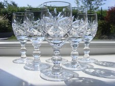 Set 6 crystal for sale  GLASTONBURY