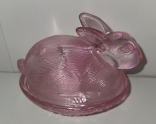 Pink glass bunny for sale  Bear