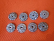 Lote de 8 rosetas vintage de cobre soid 1 3/8" diâmetro furo central decoração artesanato  comprar usado  Enviando para Brazil
