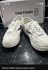 Tretorn white canvas for sale  HUNTINGDON