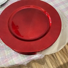 Red plate chargers for sale  Bonanza