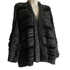 Cardigã Billabong Designers Closet tamanho P/P Preppy cinza preto marled Fairy Grunge comprar usado  Enviando para Brazil