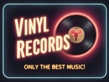 Vinyl records neon for sale  DUNSTABLE